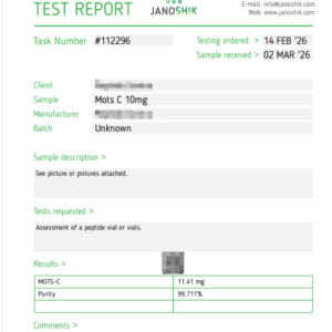 MOTS-C 10mg Research Peptide